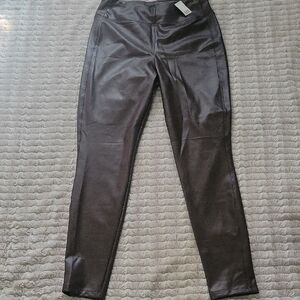 GAP Brown Faux Leather Leggings